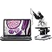 AmScope 40X-2500X LED Biological Binocular Compound Microscope with 3D Double Layer Mechanical Stage +1.3MP USB Digital Camera Imager RS.37297.00
