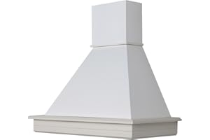 CAPPE RUSTICHE Cappa cucina legno 90 frassino bianco decape' con motore Faber