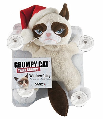 Preisvergleich Produktbild Grumpy Cat 10" Window Cling with Santa Hat by Grumpy Cat