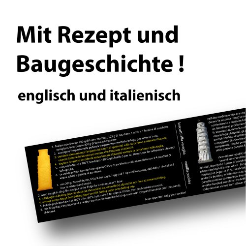 Schiefer Turm von Pisa Souvenir & Ausstechform in rot - 4