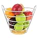 Produktbild Top Home Solutions® aufrecht chrom Obstkorb aus Draht mit Holzsockel