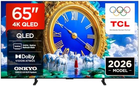 TCL 65A400 65” QLED, 4K HDR, Pannello HVA, Google TV, Dolby Vision & Atmos, Onkyo 2.0, 144Hz, AirPlay 2, Design piatto e sottile
