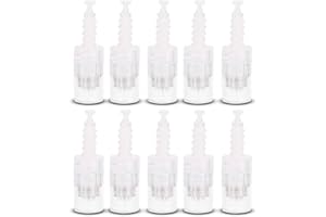 ‎PONGNAS 12 Pins Micro Needling Nano Needles Head Cartridges Replacement for Electric Car Micro Stamp Derma Pen, Scar Removal Treatment Tool, Pack of 10 Universal Size