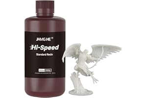 JH JAMG HE High Speed 3D Printer Resin, JAMG HE 12K Rapid 3D Printer Resin High-Precision and Low-Shrinkage Fast Standard 3D Printing Resin Suitable for 3D Printer Fast Mode & Normal Mode (1000g, White)