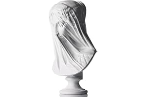 XMGZQ Statua della dea greca con busto velato da 33 cm, grande busto romano classico decorazione mitologia greca, velato busto scultura per decorazione domestica, utilizzata per schizzi, pratica estetica