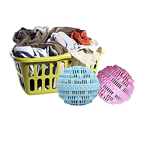 ACC Lot de 2 Boules de Lavage pour 1500 lavages Bleu Clair et Clair