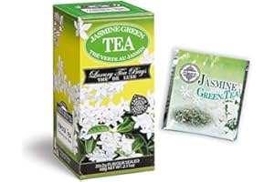 Tè Verde al Gelsomino Mlesna - Confezione da 180 filtri salvaroma laminati in 6 comodi dispenser - Il benefico tè verde coltivato nelle alte montagne di Ceylon con essenze naturali di gelsomino