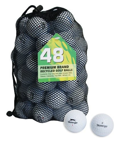 Second Chance Slazenger, Set 48 Palline da Golf, Categoria A Unisex, Bianco