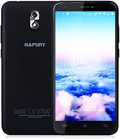 CUBOT HAFURY MIX Unlocked Android Smartphones SIM Free with 5.0'' HD IPS Touch Display, 2600mAh/Android 7.0, Dual SIM/Dual Camera (13MP + 5MP), WiFi / GPS, 2GB RAM 16GB ROM, 3G (Black)