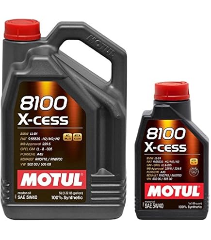 Motul 8100 X-Cess 5W-40 Motoröl – 12-Liter-Karton, Hochleistungs-Syntheseöl Für Benzin- & Diesel-Motoren