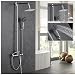 Produktbild AuraLum Thermostat Duschset Duschsystem Duscharmatur Überkopfbrause Regendusche mit wasserhahn,Handbrause Regenbrause und 1,5m Schlauch