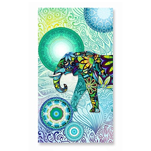 HIP Strandtuch Strandlaken Duschtuch Baumwolle blau bunt 100 x 180 cm