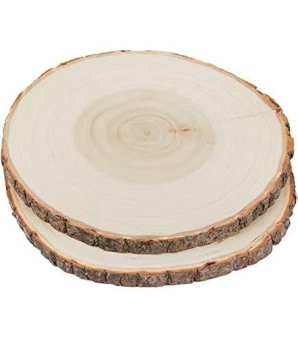 10 Disques Tronçons En Bois Naturel 7-8 Cm - Rondelles Pour Travaux Manuels, Mariage, Décoration