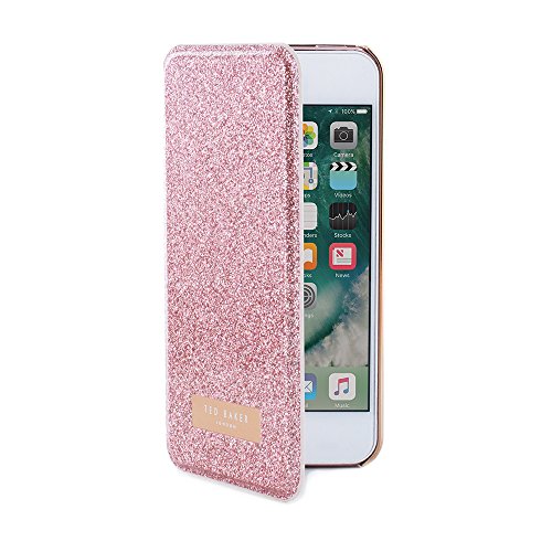 Official Ted Baker Folio Style Case for Apple iPhone SE in Rose Gold with Built in Mirror for Women / Girls - iPhone SE Case PRITSIE - Rose Gold