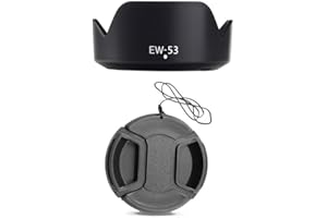 Komet Paraluce e tappo per Canon EOS M100 M50 M6 M10 con EF-M 15-45mm f/3.5-6.3 is STM Lens sostituisce Canon EW-53 (1 paraluce + 1 tappo)