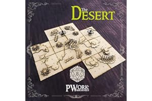 Pwork Wargames The Desert (Il Deserto) - 3D Tactical maps Rpg Fantasy Dungeon Tiles - mappe tattiche 3D modulari in MDF 3mm