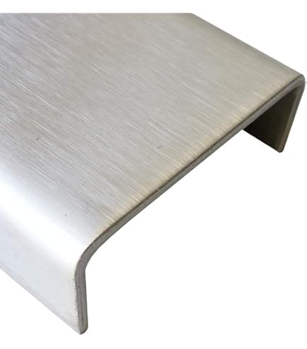 Produktbild von U-Profil Edelstahl 1,5 Mm – 50×50×50 Mm, 1000 Mm Länge, Gebürstet (K320), Foliert – Für Kantenschutz, Verkleidungen & Zierleisten