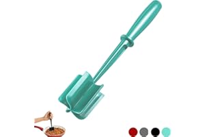 BENIFILE Meat Chopper, Ground Beef Masher with 5-Blade Head, Versatile High-Temp Heat-Resistant Hamburger Masher,Non-Stick Meat Masher for Hamburger Meat, Beef, Nylon Utensil Cookware