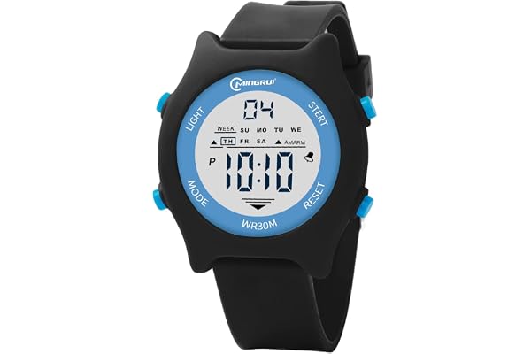 Mamiddle Montre Enfant 30M Imperméable à l'eau Montre Enfant Fille avec Alarme, chronomètre, chronomètre, Calendrier, rétro-éclairage pour Les 3-15 Ans