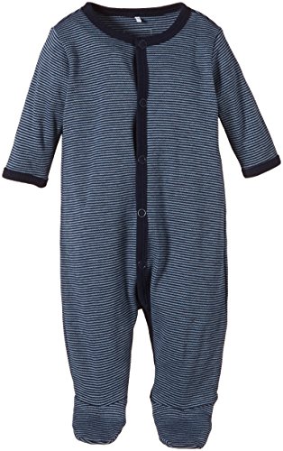 Name It Unisex Baby Night Long Sleeve NOOS Striped Bodysuit, Dress Blues, 4-6 Months (Manufacturer Size: 68)