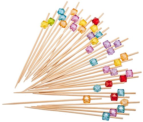 PuTwo Cocktailspieße Toothpicks Party Supplies 100 Count 12.5cm - Mehrere Farben