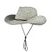Produktbild HEHEXIY Western Sun Hat Wind Lanyard Für Männer Frauen Breiter Krempe Strohhut Strandkappe Angeln Fischer Cap Sommer Hüte 56-58 cm GreyBeach Hüte Breite Krempe Floppy Packable Einstellbar
