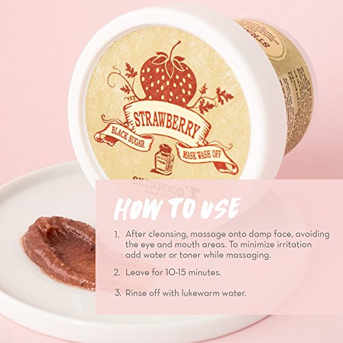 SKINFOOD Black Sugar Strawberry Mask Wash Off - 5