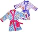Produktbild 1 Stück _ Fleece - Frottee _ Bademantel - " Disney die Eiskönigin - Frozen - BUNT " - 6 bis 7 Jahre / Gr. 122 - 128 - Microfleece / Microfaser - für Kinder / Jungen & Mädchen - völlig unverfroren Prinzessin Elsa Anna Arendelle - Olaf / Herzen - Hausmantel / Morgenmantel / Saunamantel - Sauna - Kapuzenbademantel - Kinderbademantel - Mädchenbademantel / Jungenbademantel - Frotteebademantel - Polyester