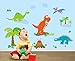 ufengke® Jurassic Park Cartoon Dinosaur Trees Wall Decals, Children's Room Nursery Removable Wall Stickers Murals