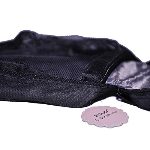 EQLEF® Schwarz Kosmetikum Bade Tasche, Wasserdicht Spielraum-Toilettenartikel Kosmetik Make-up Badezimmer Badewanne Camping Wandern Beutel-Organisator - 5