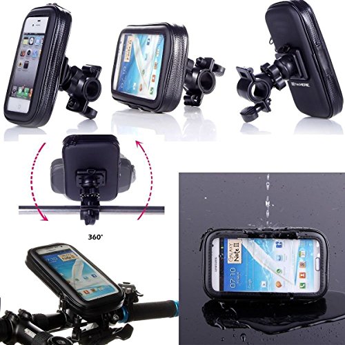 TecHERE BikeProof - Supporto Universale Impermeabile per Bici / Bicicletta / Moto - Custodia Porta Telefono compatibile con la maggior parte degli smartphone (Extra Grande (XL))