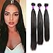 Produktbild Brasilianisches Virgin Weave 3 Stränge seidig glattes Haar Schuss 6 A unverarbeitetem Echthaar Remy Echthaar Extensions 300 g/viel Natürliche Farbe (14 16 45,7 cm)