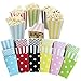 Produktbild Lezed Popcorn Tüte Lebensmittelqualität Papiertüten Zufälliges Farbmuster (36 Stück)