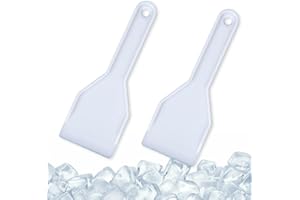 EODKSE Pala de plástico para Hielo - Pack de 2, rasca y descongela fácilmente, Adecuada para neveras y congeladores, Longitud 16,5cm, Ideal para Uso en Cocina casera, (Blanco)