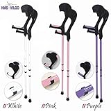 Vilgo Modern Non-Slip Adjustable Pastel Crutches (Pink)