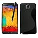 Produktbild Samrick 000007640 'S' Welle Hydro Gelieren Schutzhülle mit Schirm Schutz/Microfasertuch/Aluminium Kugelschreiber für Samsung N9000/N9002/N9005 Galaxy Note 3 schwarz