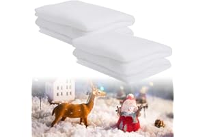 Afenau Dekoracyjna mata śnieżna na Boże Narodzenie, 2 sztuki, 90 x 240 cm, mata śnieżna, dekoracja bożonarodzeniowa, sztuczny śnieg, dekoracja na zimę, dekoracja wiejska