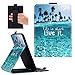 Produktbild GSWAY Kindle Paperwhite Hülle - Vertikal Flip PU Ständer Schutzhülle Smart Case Cover mit Auto Sleep/Wake für Amazon Kindle Paperwhite (Alle Modelle von 2017/2016/2015/2013 und 2012) - Coco Beach