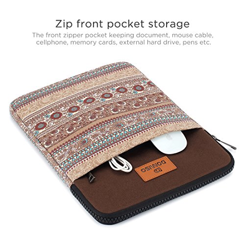 DOMISO 10 zoll Tablette Sleeve H  lle Tasche Canvas Fabric Flower Pattern Abdeckung f  r 2017 New 9 7  iPad   iPad Pro   10 5    iPad Pro   10 6  Sams
