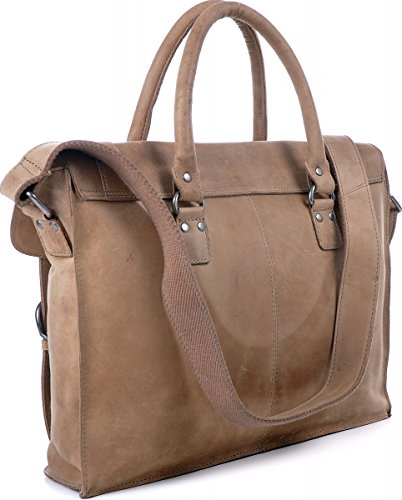 URBAN FOREST Cntmp  Leder  Handtaschen  Messenger Bag  Businesstaschen  Aktentaschen  Laptoptaschen  Notebooktaschen  Umh  ngetaschen  DIN-A4  Natur-L