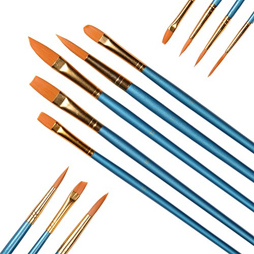 CONDA Artist 12stk Pinsel-Set mit Palette für Wasserfarben Öl Acryl Malerei - 7