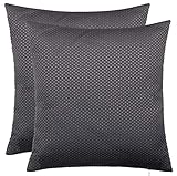 Brandsseller - Cocktailkissen Loungekissen mit Reissverschluß Flechtmuster Outdoor/Indoor - 36x36cm - Anthrazit - 2er Vorteilspack