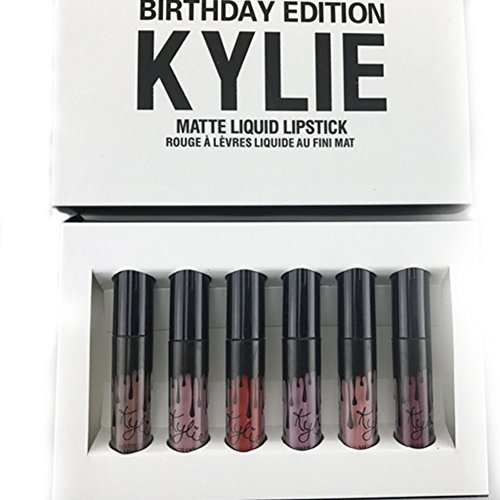 Face Like Cosmetics Lip Gloss Waterproof Rouge Matte Lipsticks Set, Pack of 6 Colors (White)