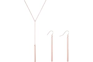 LONG TIANTIAN Collane lunghe in oro per le donne Collane lunghe alla moda a strati Collana girocollo con catena antiscivolo Orecchini e collane in oro Set per Collane da donna Lariat Y Collane Gioielli alla moda