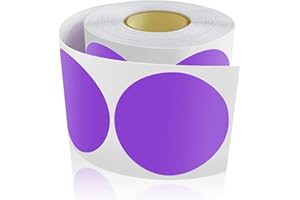 MEITAAT 500pcs Pegatinas Redondas 50mm Codificación De Color Círculo Etiquetas Rollo Marcador Puntos Morado
