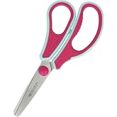 Westcott GRIPEEZE Scissors for Children Pink for Right-Handed | Scissors with Ergonomic Handle for Preschool | 14 cm Craft Sc