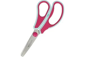 Westcott GRIPEEZE E-21571 00 Children's Scissors Pink Right-Handed Scissors with Ergonomic Handle for Preschool Children Craft Scissors 14 cm Ideal for Children's Hands Safety thanks to Rounded Tip