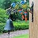Produktbild CQ Europeanvillage Vintage Gusseisen Kunst Türklingel Vogel Papagei Garten Hof Willkommen Glocke Wandglocke Hand Pendeltürklingel