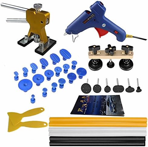 Weylon DIY Pops a Dent &amp; Ding Car Auto Damage Repair Panel Bodywork Puller Tool Kit PDR Paintless Dent Lifter Removal
