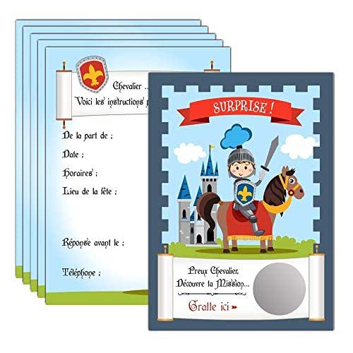 6 Cartes D Invitation A Gratter Anniversaire Chevalier Chateau Fort Carton D Invitation Anniversaire Enfant Garcon Et Fille Cartes Fete D Anniversaire Amazon Fr Produits Handmade